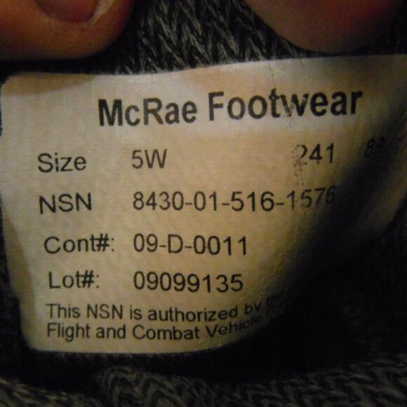 MCRAE TEMPERATE WEATHER TAN VIBRAM SOLE SPEED LACES sz5W WIDE BOOTS NM 31996